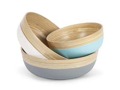 Bát Tre Cuốn đựng Salad/món trộn/hoa quả/đồ khô (Bamboo Salad Bowl)